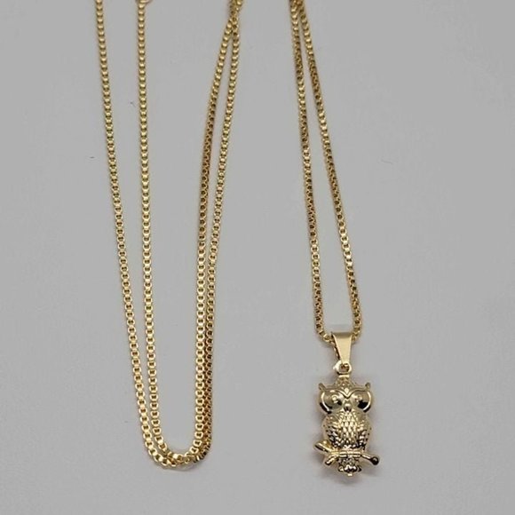 Brand New Brazilian 18k Gold Filled Owl Necklace - Picture 2 of 4
